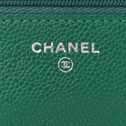 Chanel Caviar Quilted Wallet On Chain WOC Green 6 of 11