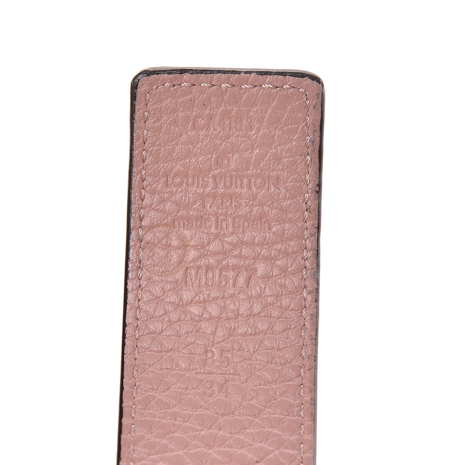 Louis Vuitton Taurillon Calfskin LV Initiales Reversible Belt 85 34 Ivory 4 of 7