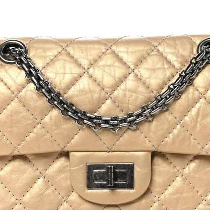 Chanel Metallic Calfskin Quilted 2.55 Reissue 224 Flap Gold 8 of 10