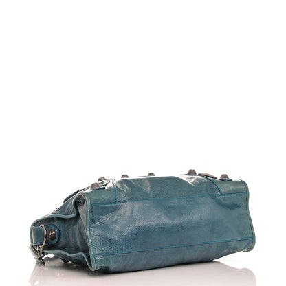 Balenciaga Chevre Giant 21 Gunmetal Hardware City Neiman Marcus LE Bleu 5 of 8