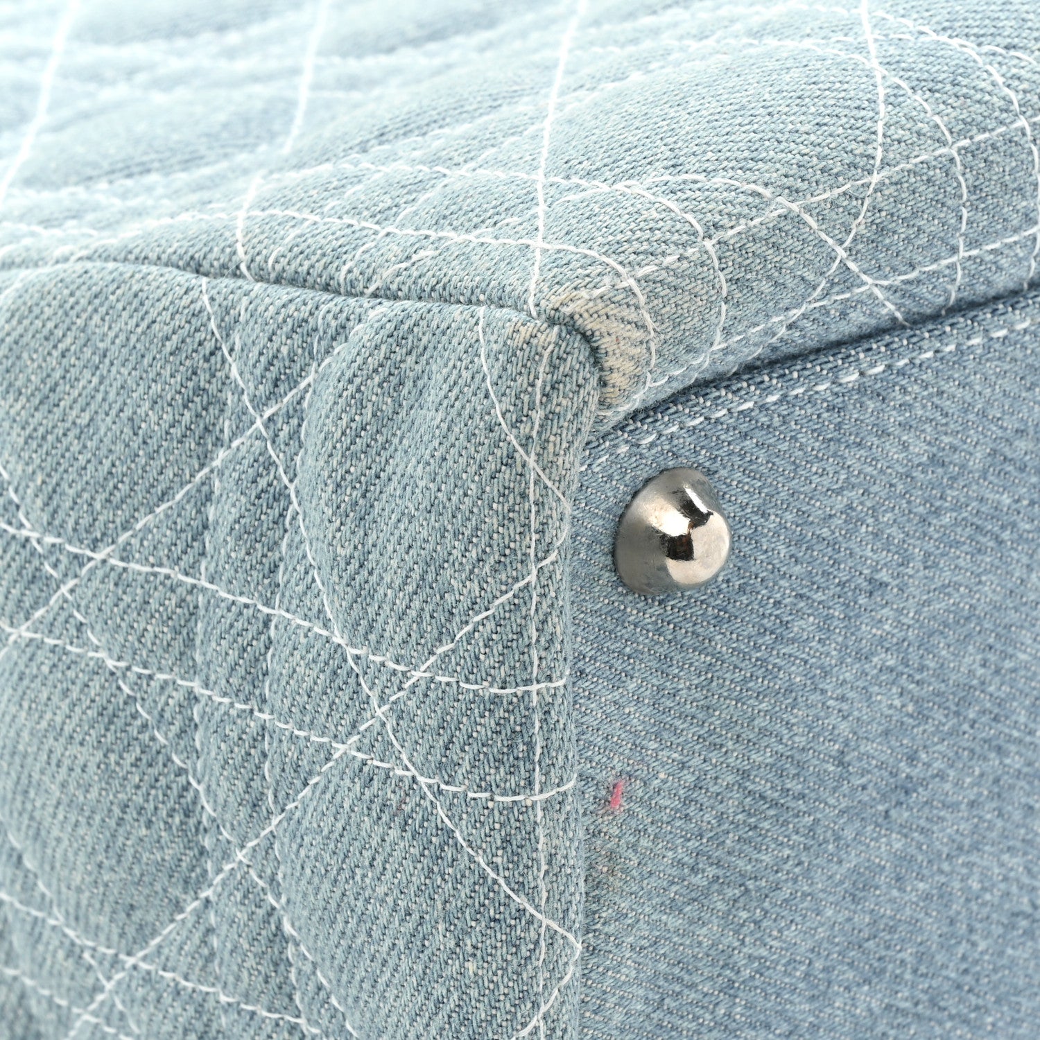 Christian Dior Denim Cannage Large Lady Dior Light Blue 12 of 19