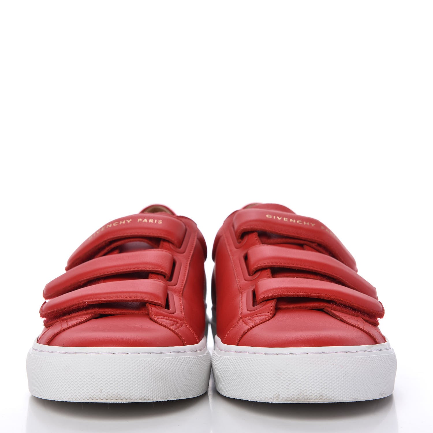 Givenchy Calfskin Velcro Strap Mens Urban Street Sneakers 41 Red 2 of 10