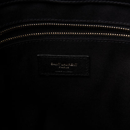 Saint Laurent Calfskin Small Daily Cabas Shopping Tote Black 8 of 10