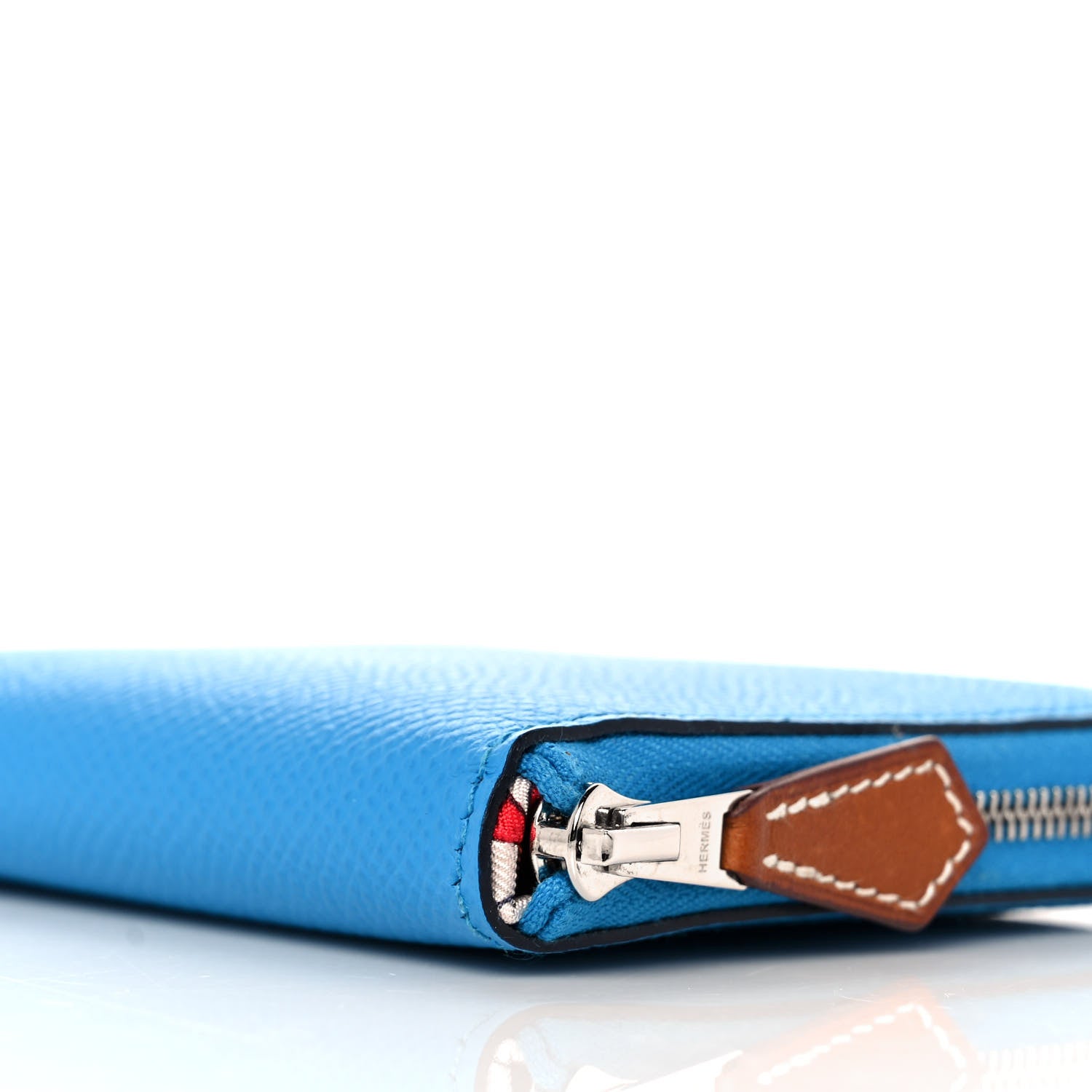 Hermes Epsom Silk'In Compact Wallet Bleu Frida 9 of 10