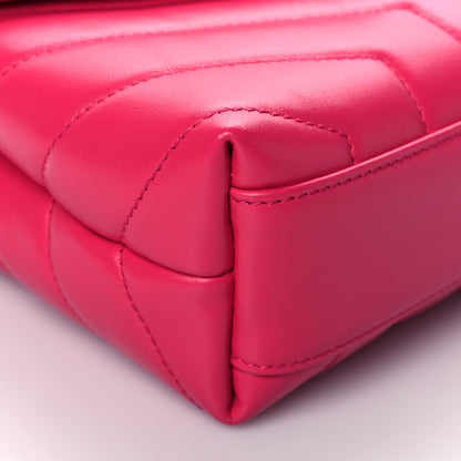 Saint Laurent Calfskin Y Quilted Monogram Toy Loulou Crossbody Bag Freesia 8 of 9