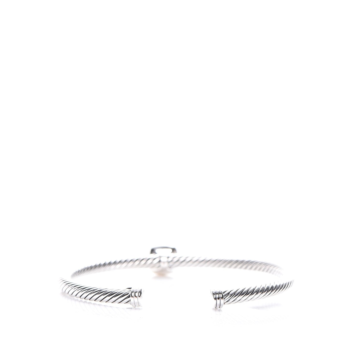 Sterling Silver 18K Yellow Gold Garnet 4mm Noblesse Cable Bracelet
