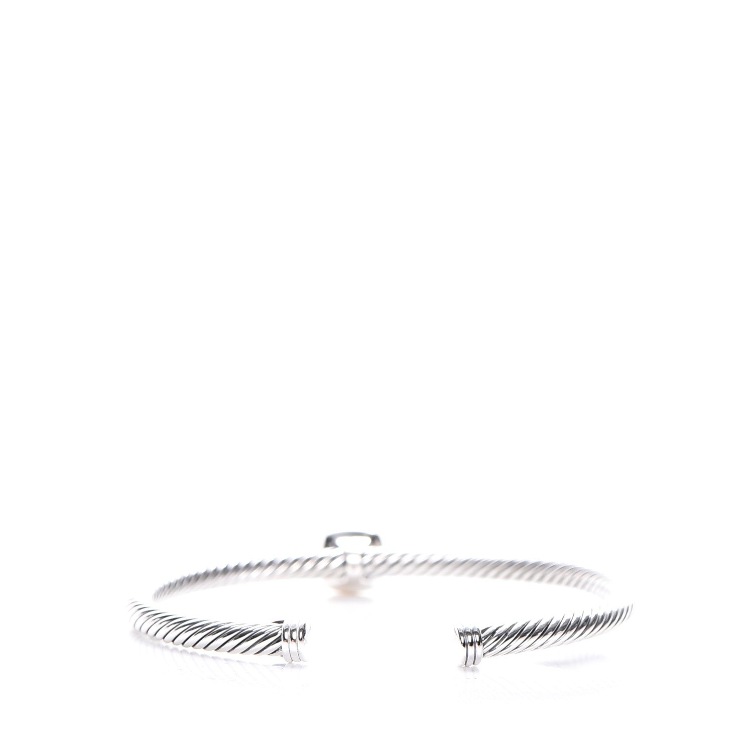 David Yurman Sterling Silver 18K Yellow Gold Garnet 4mm Noblesse Cable Bracelet 3 of 6