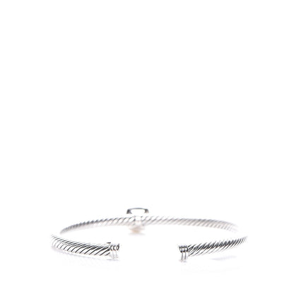 David Yurman Sterling Silver 18K Yellow Gold Garnet 4mm Noblesse Cable Bracelet 3 of 6