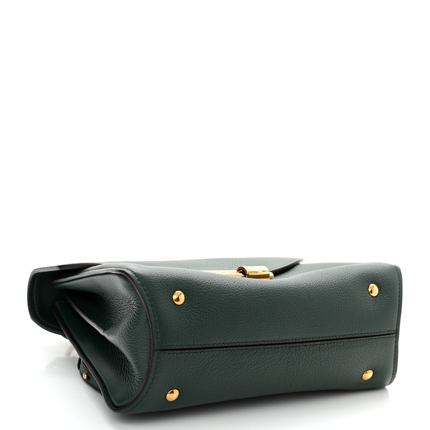 Salvatore Ferragamo Calfskin Margot Top Handle Satchel Dark Green 4 of 10