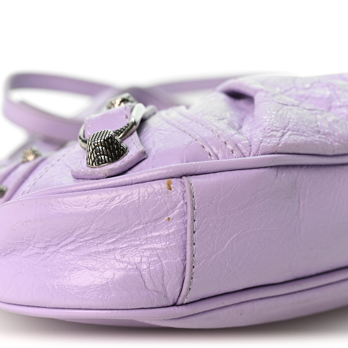 Agneau Arena Le Cagole Mini Purse With Chain Lilac