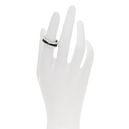 Bulgari Sterling Silver Ceramic Save The Children One-Band Ring 51 5.75 2 of 6