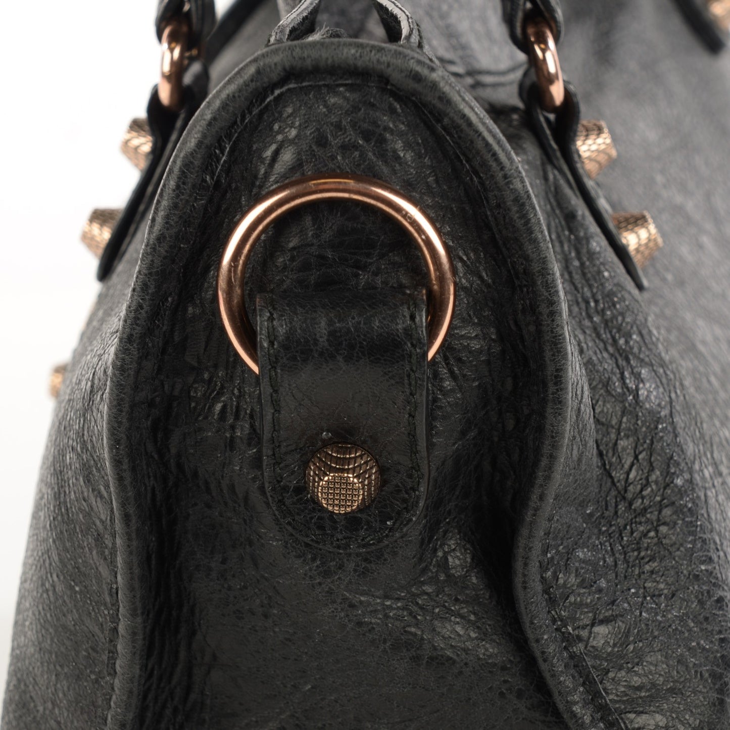 Agneau Giant 12 Rose Gold Hardware City Black