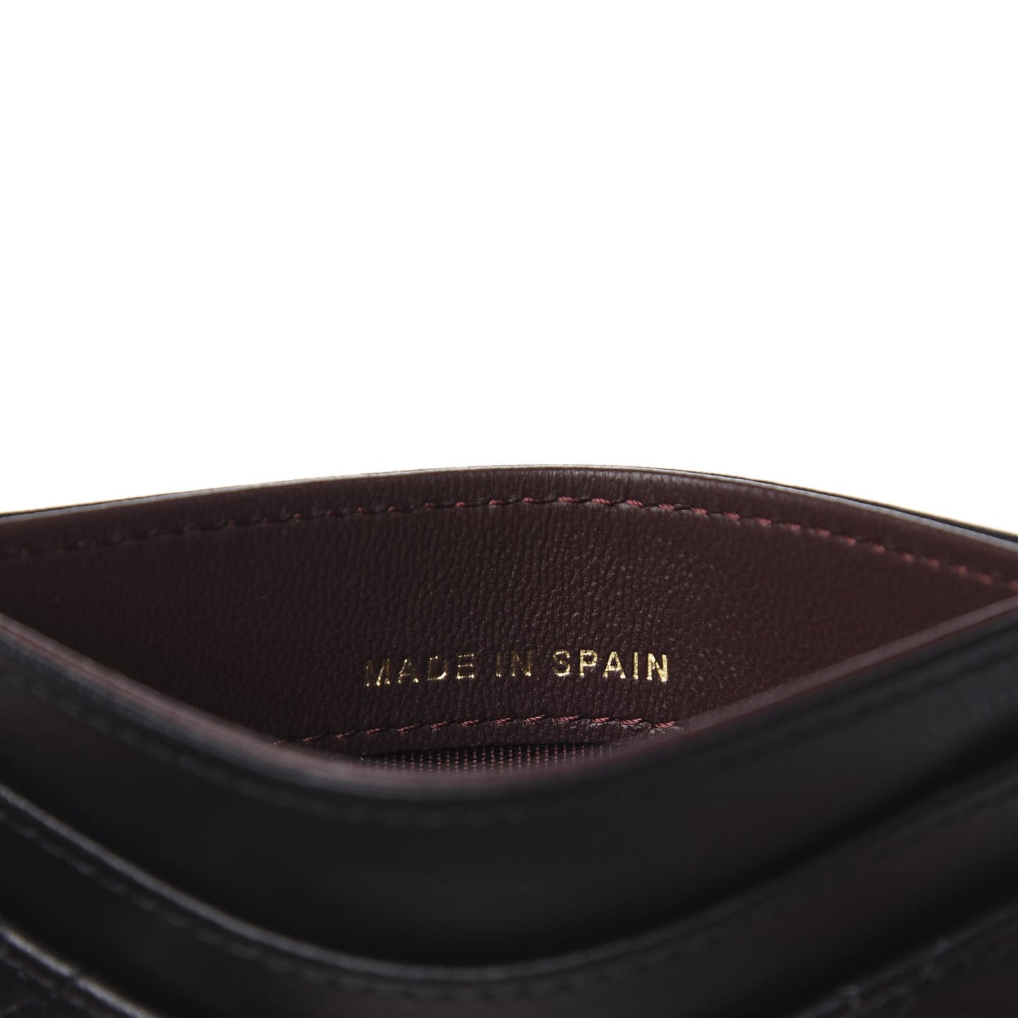 Lambskin Quilted Card Holder Black