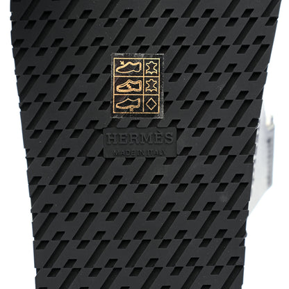 Hermes Calfskin Womens Chypre Sandals 36.5 Black 8 of 9