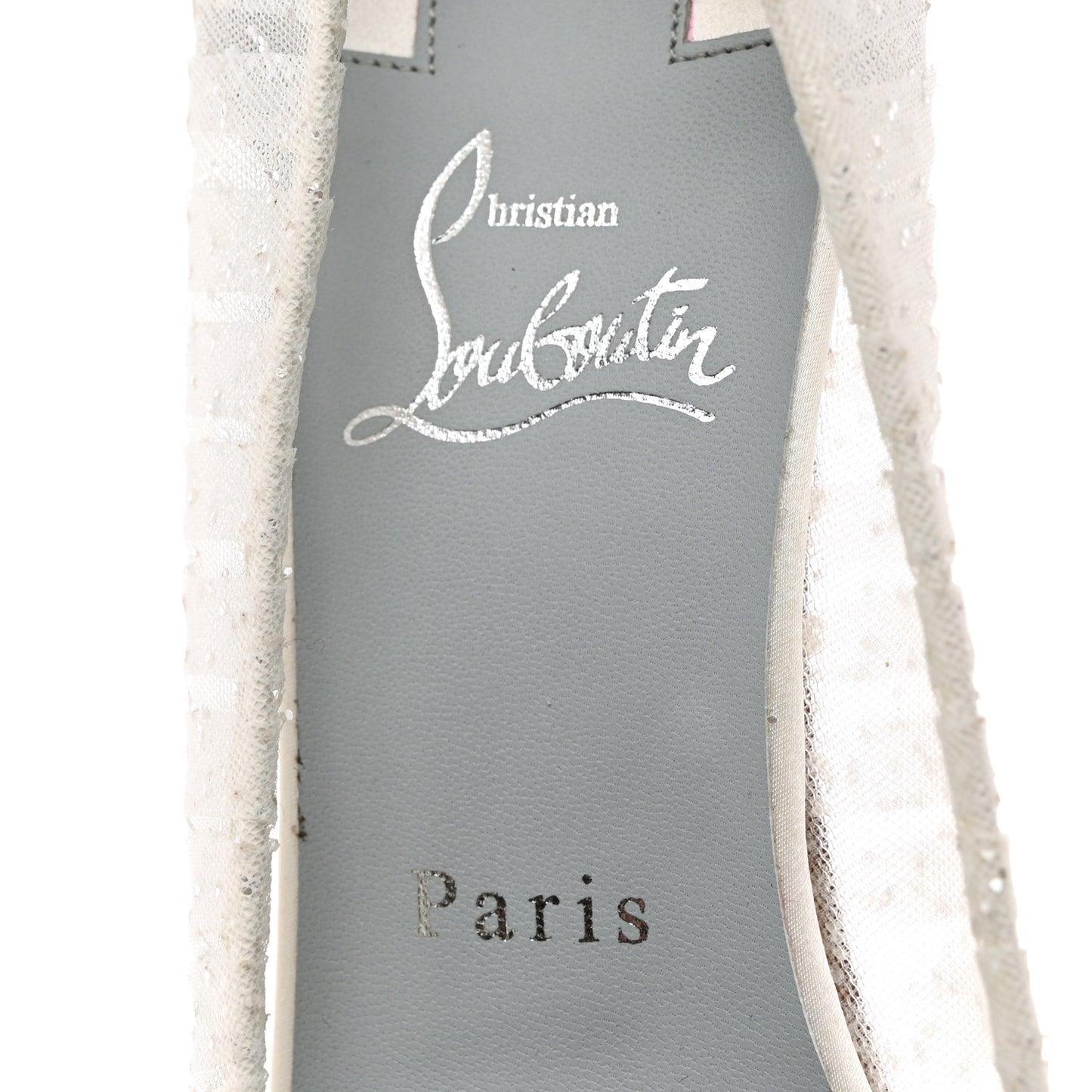 Tulle Glitter Satin Kate Draperia 85 Pumps 38.5 White