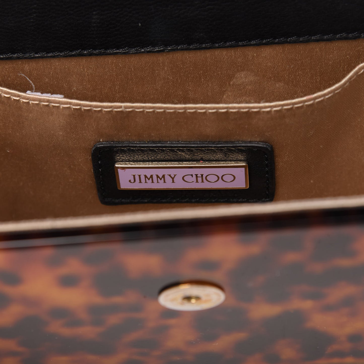 Acrylic Tortoiseshell Candy Clutch Brown