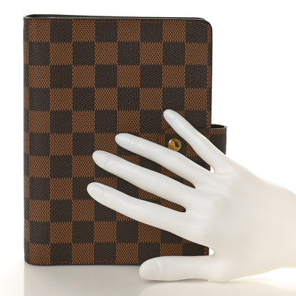 Louis Vuitton Damier Ebene Medium Ring Agenda Cover 2 of 8