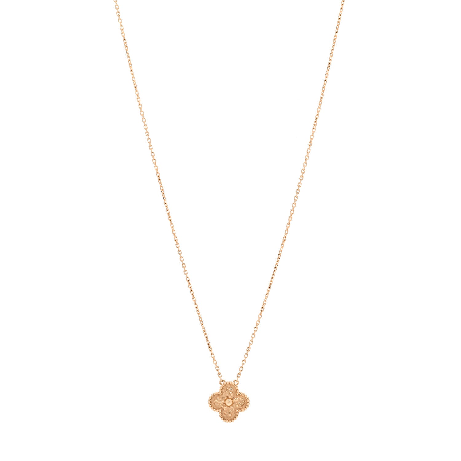 Van Cleef & Arpels 18K Yellow Gold Vintage Alhambra Pendant Necklace 1 of 5