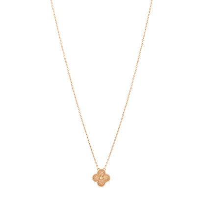 Van Cleef & Arpels 18K Yellow Gold Vintage Alhambra Pendant Necklace 1 of 5