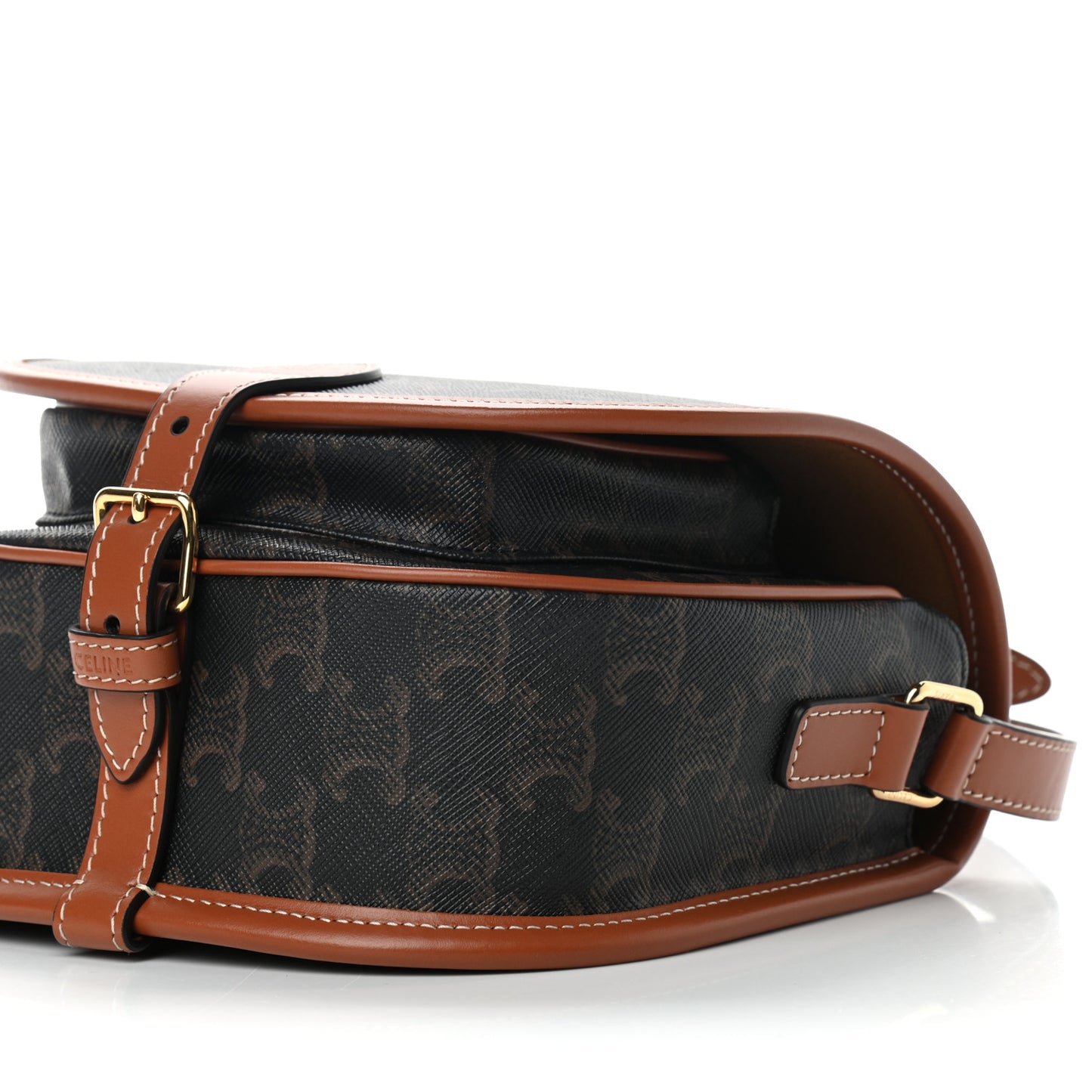 Triomphe Canvas Medium Folco Bag Tan