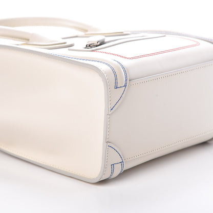 Celine Smooth Calfskin Multicolor Double Stitching Nano Luggage White 7 of 8