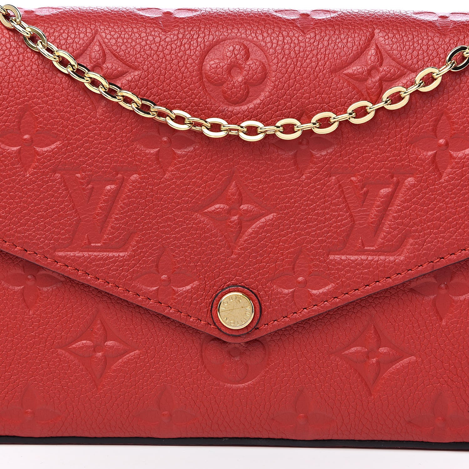 Louis Vuitton Empreinte Pochette Felicie Chain Wallet Cherry 10 of 11