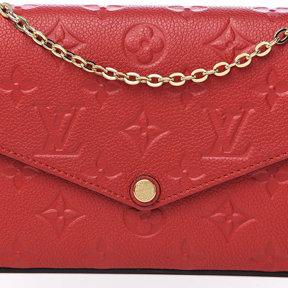 Louis Vuitton Empreinte Pochette Felicie Chain Wallet Cherry 10 of 11