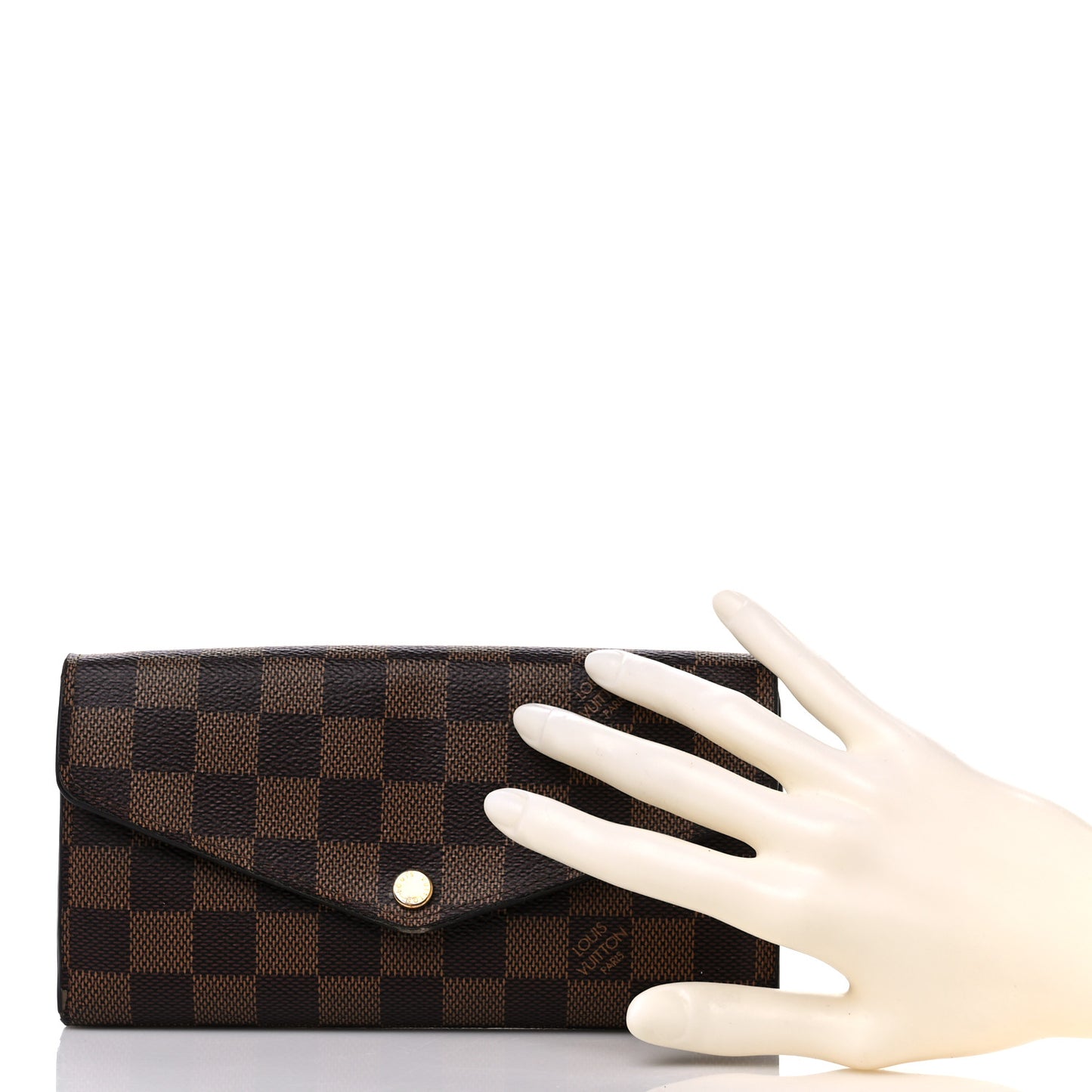 Damier Ebene Sarah Wallet NM Rose Ballerine