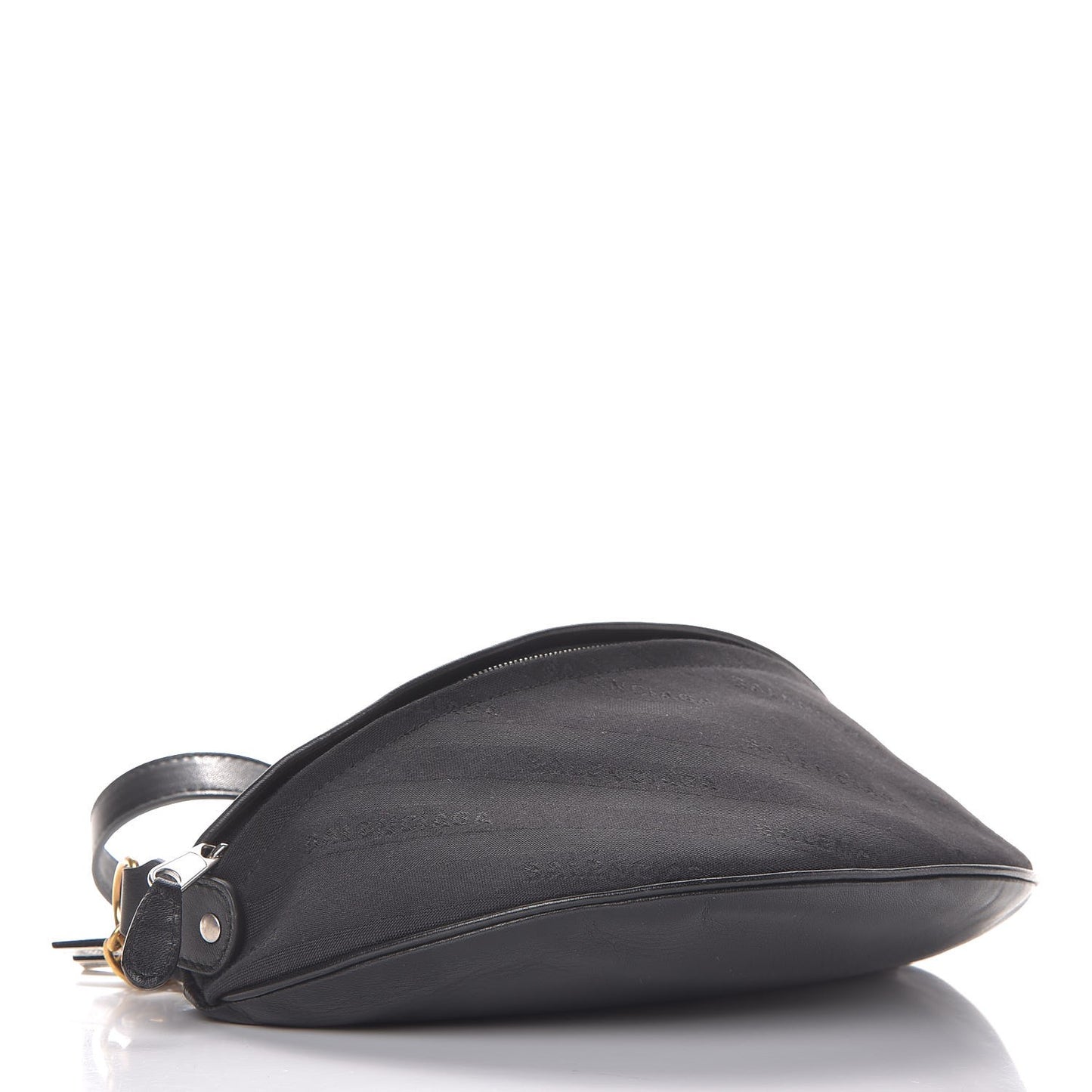 Canvas Jacquard Diagonal Allover Logo XS Souvenir Belt Bag Black