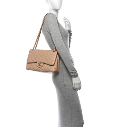 Chanel Lambskin Quilted Jumbo Double Flap Beige 2 of 15