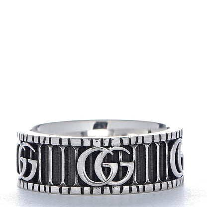 Gucci Sterling Silver Double G Band Ring 56 7.5 3 of 6