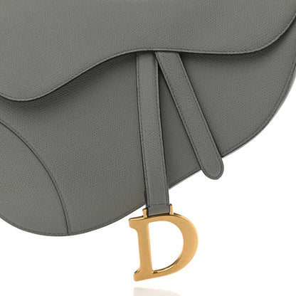 Christian Dior Grained Calfskin Saddle Bag Grey 8 of 11
