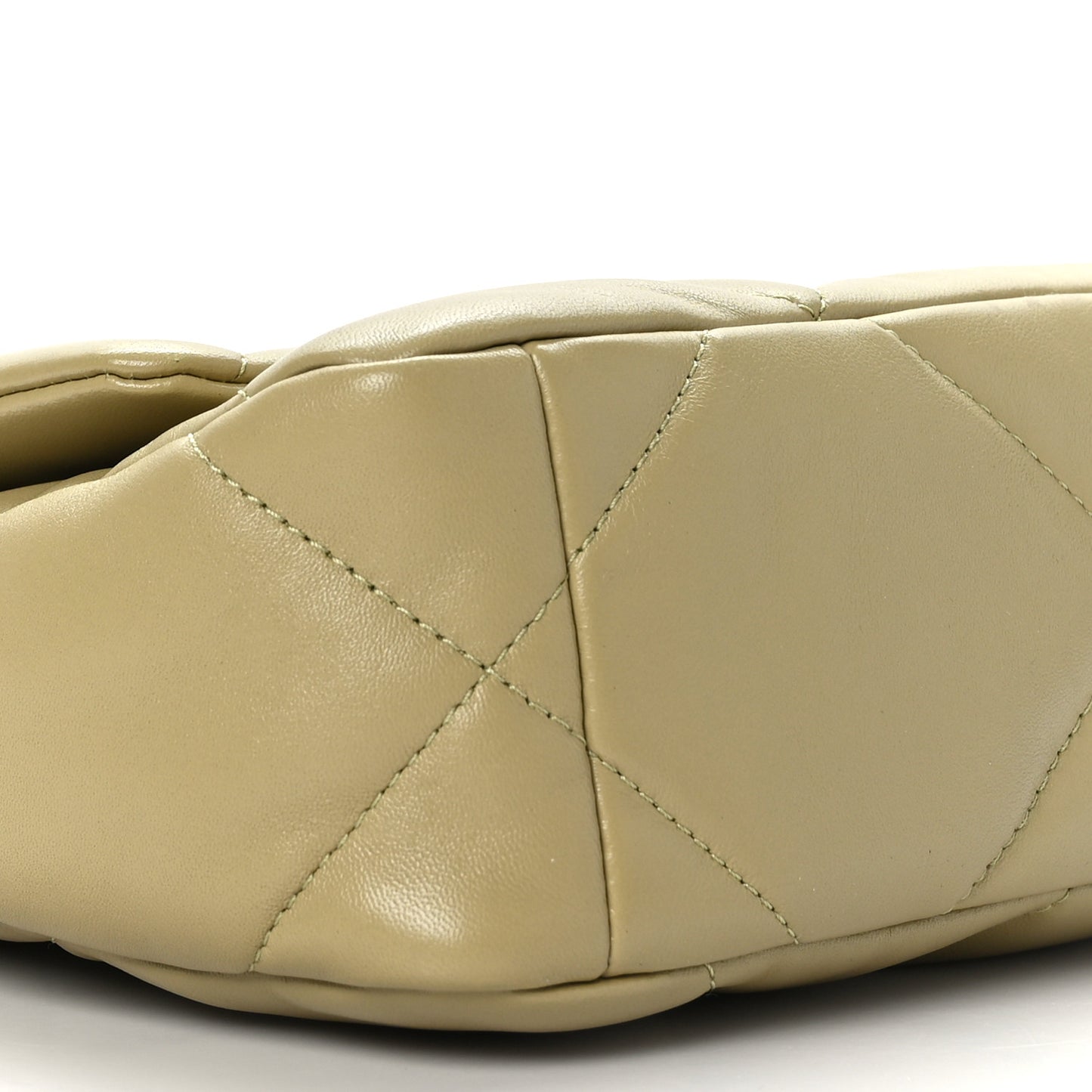Lambskin Quilted Medium Chanel 19 Flap Light Green