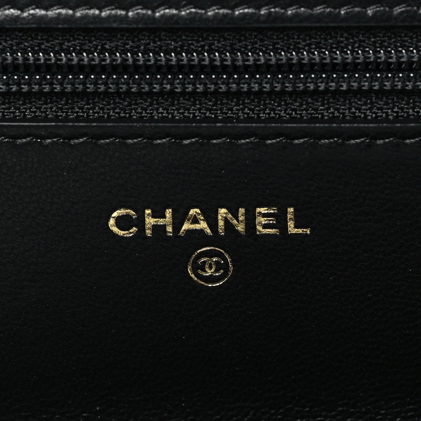 Lambskin Quilted Chanel 19 Wallet On Chain WOC Black