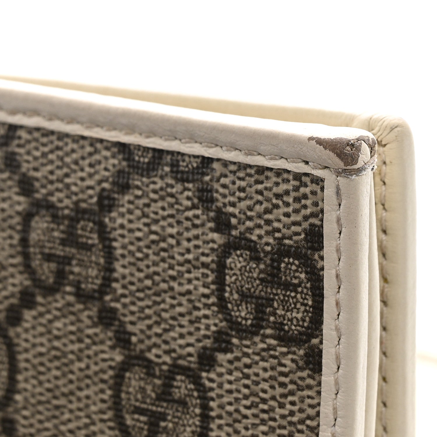 Gucci GG Supreme Monogram Azalea Calfskin Horsebit 1955 Card Case Wallet Beige Ebony Mystic White 12 of 14