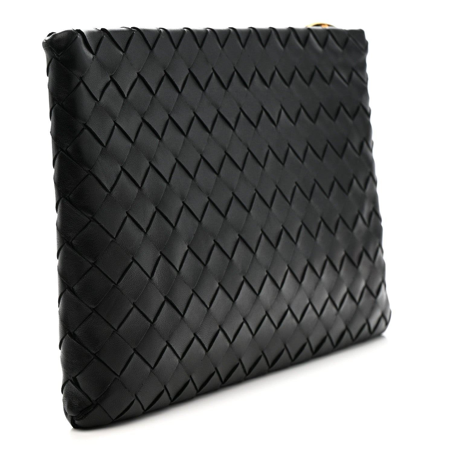 Bottega Veneta Nappa Intrecciato Medium Flat Zip Pouch Black 3 of 7