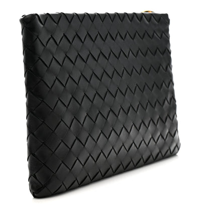 Bottega Veneta Nappa Intrecciato Medium Flat Zip Pouch Black 3 of 7