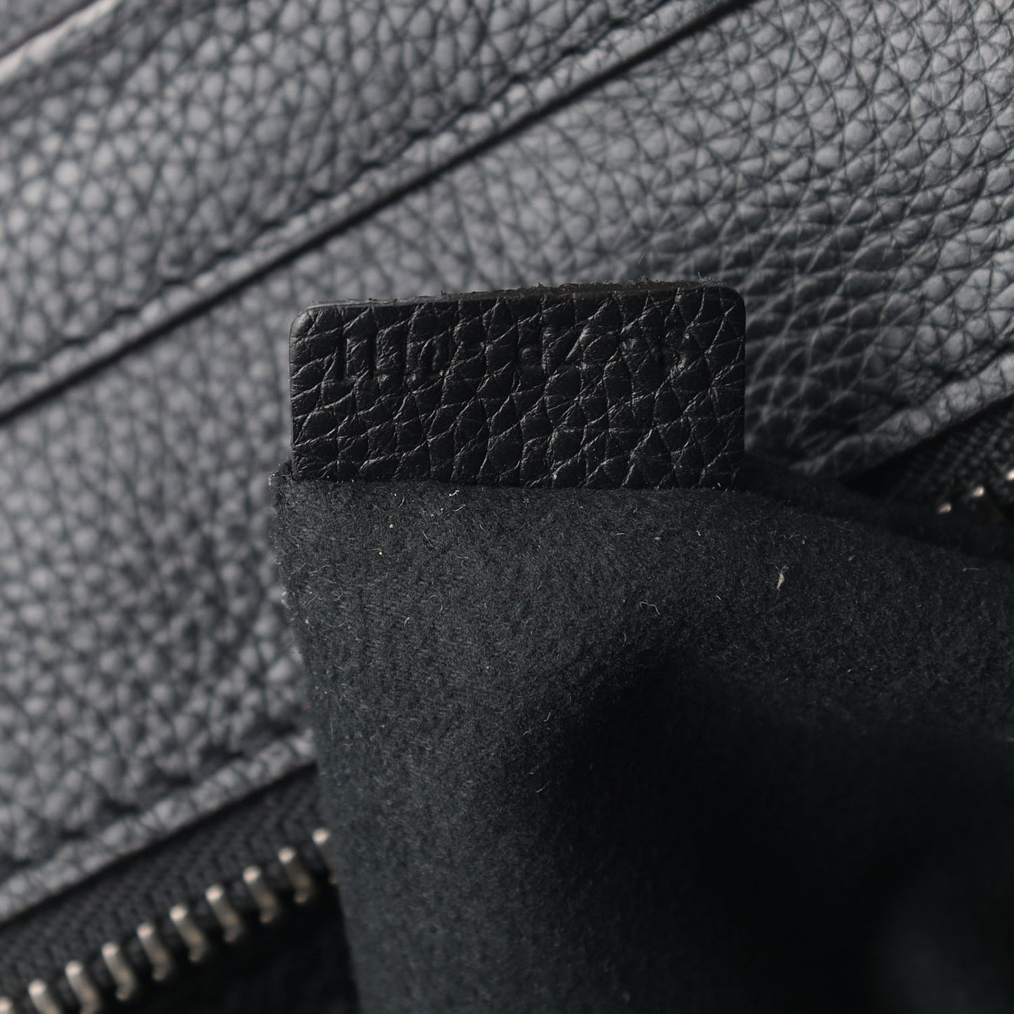 Drummed Calfskin Micro Luggage Black