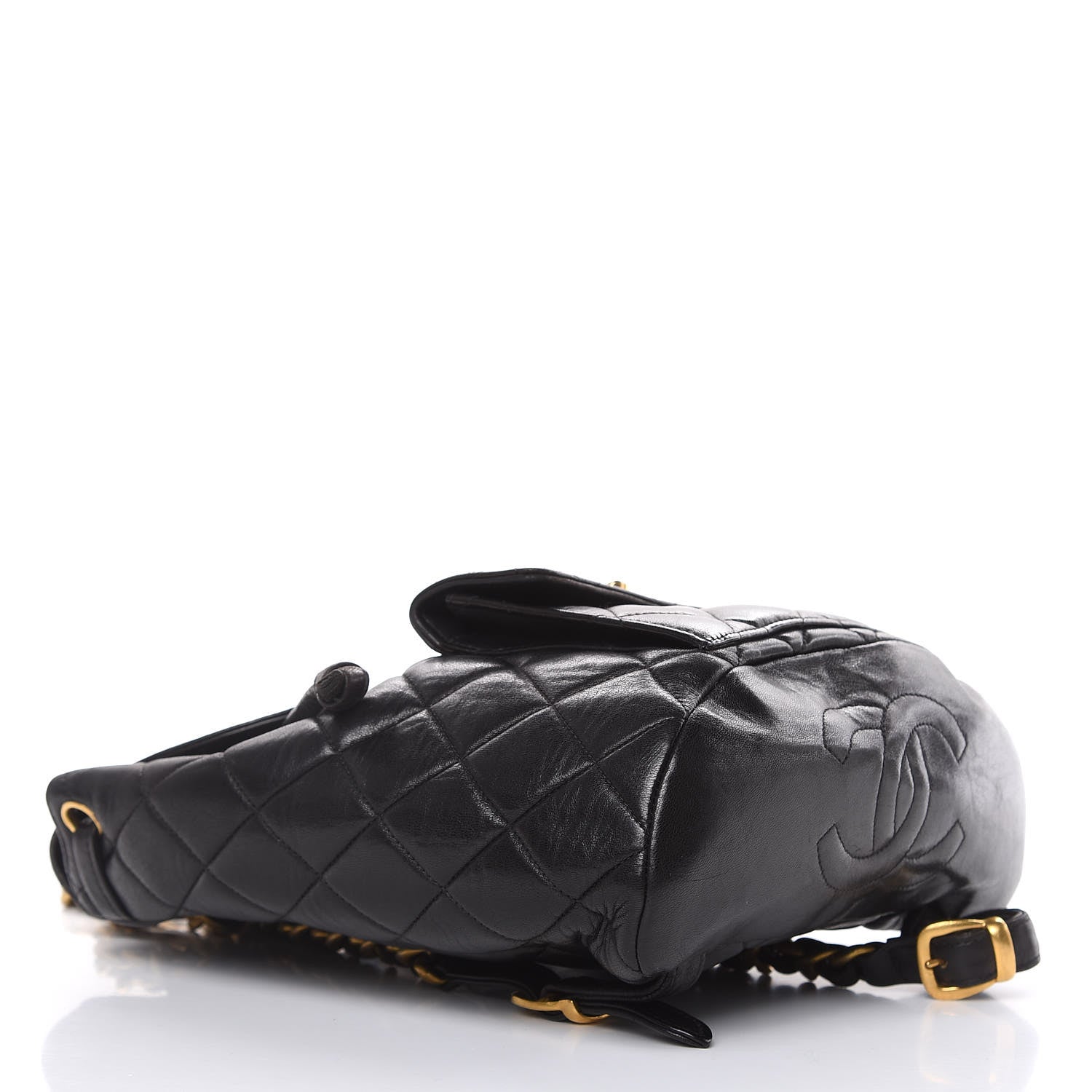 Chanel Lambskin Quilted CC Chain Backpack Black 4 of 16