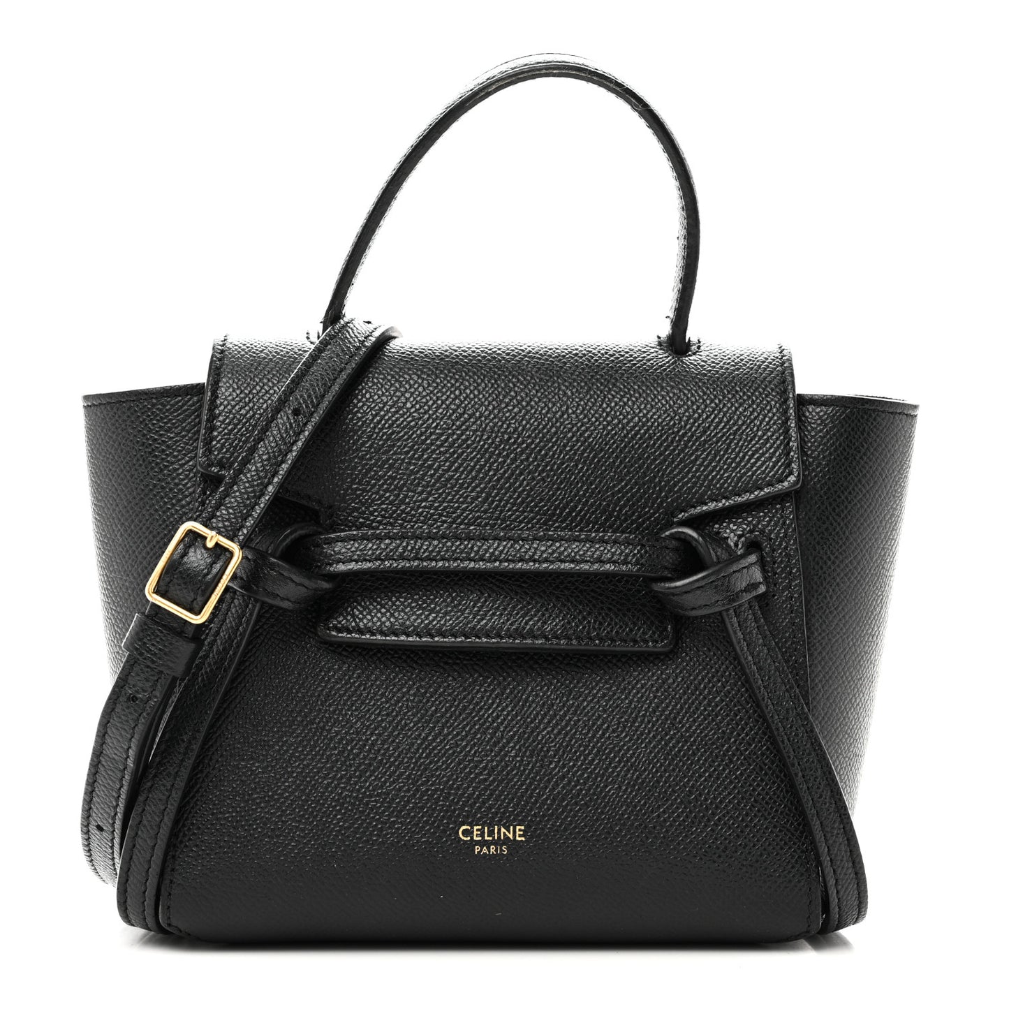 Grained Calfskin Pico Belt Bag Black