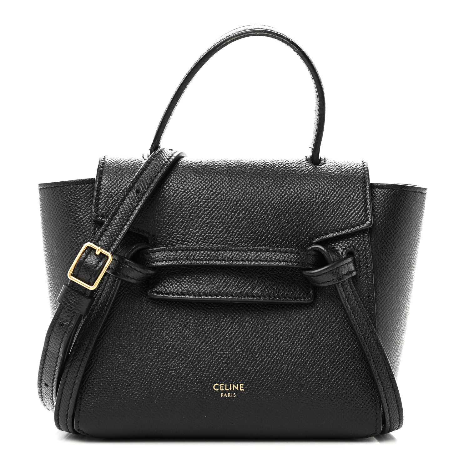 Celine Grained Calfskin Pico Belt Bag Black 1 of 10