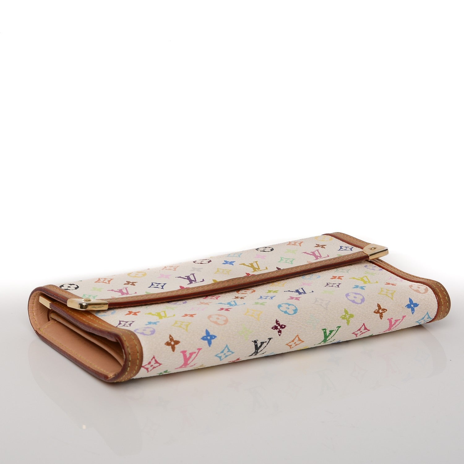 Louis Vuitton Monogram Multicolor Porte Tresor International Wallet White 4 of 7