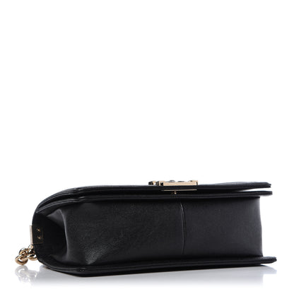 Chanel Caviar Chevron Quilted Medium Boy Flap Black 4 of 10