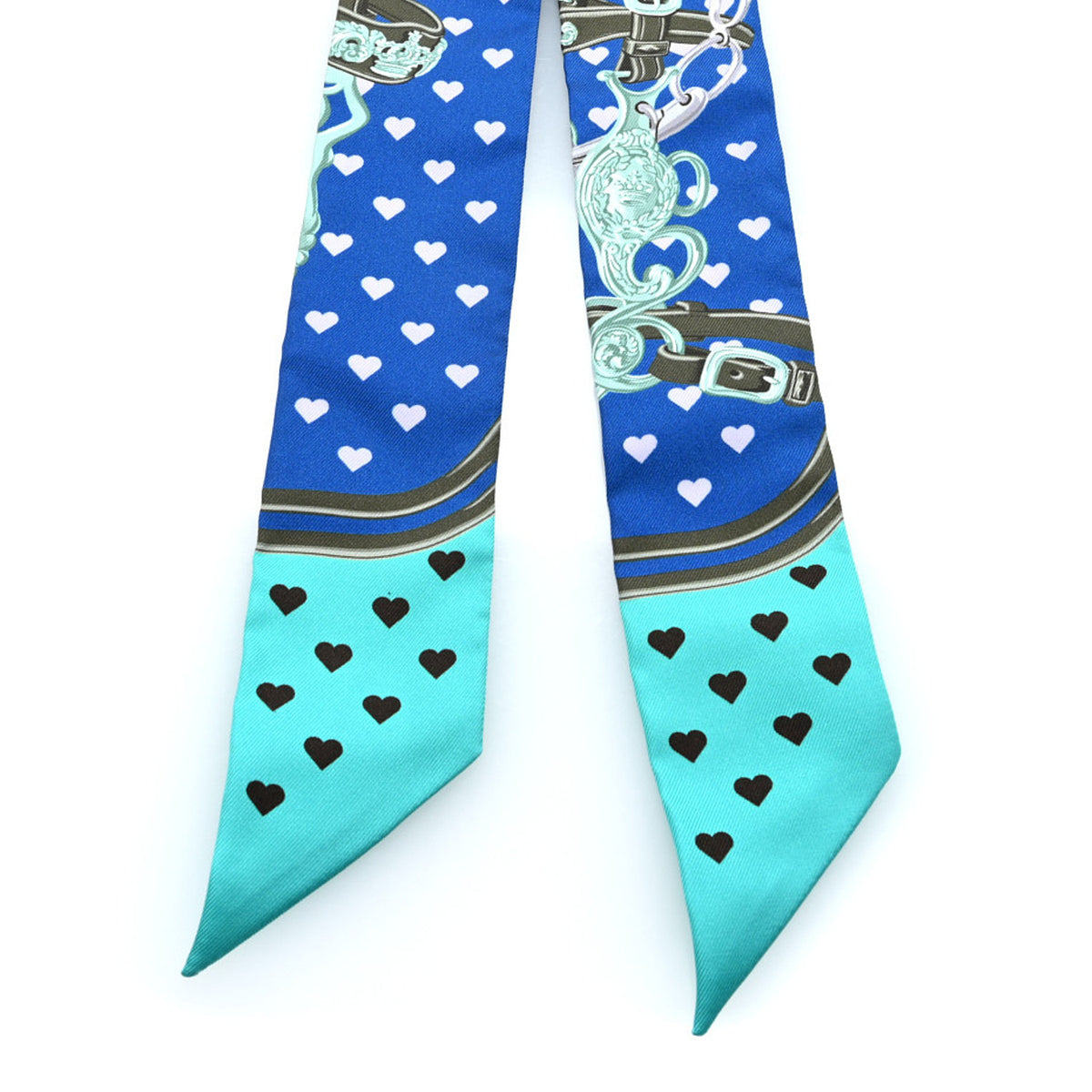 Silk Brides De Gala Love Twilly Cobalt Kaki Turquoise