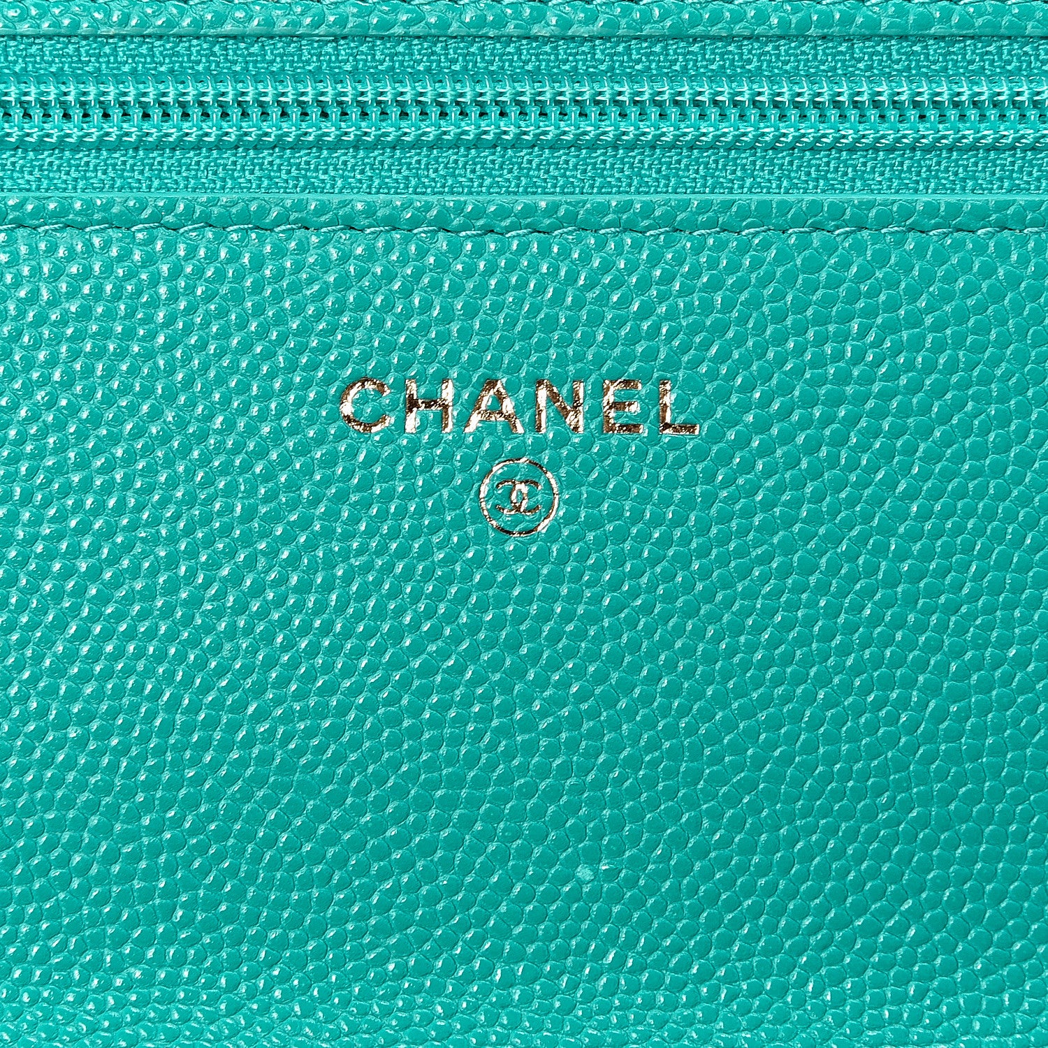 Chanel Caviar Quilted Wallet On Chain WOC Turquoise 5 of 9