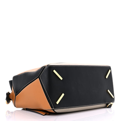 Loewe Grained Calfskin Medium Puzzle Bag Amber Light Oat 3 of 11
