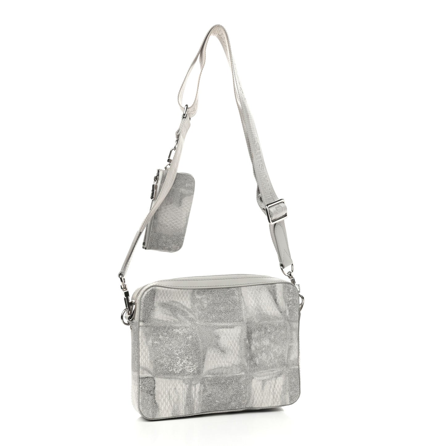 Damier Salt Trio Messenger Stone Grey