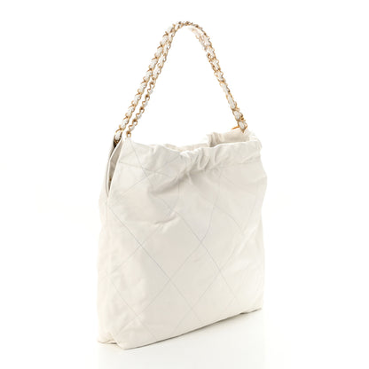 Chanel Shiny Calfskin Quilted Chanel 22 White 4 of 12