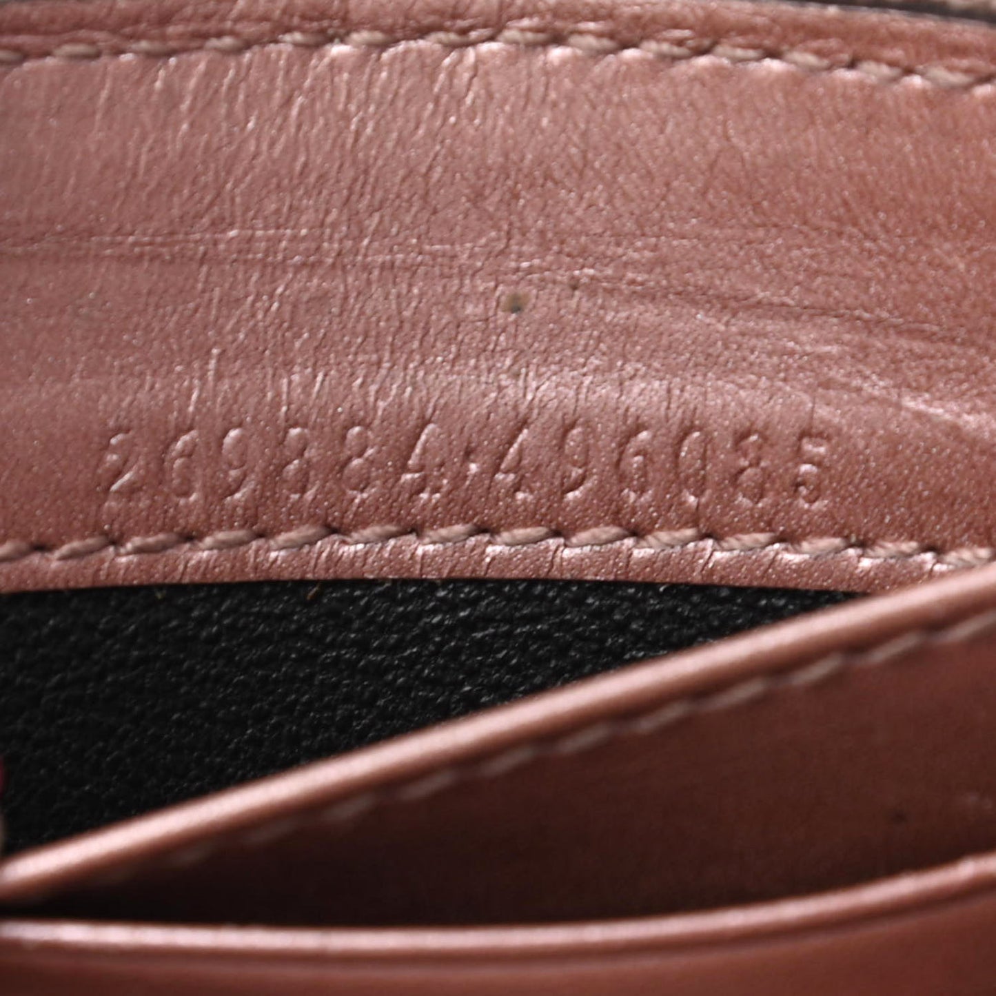 Patent Microguccissima Zip Around Wallet Pink