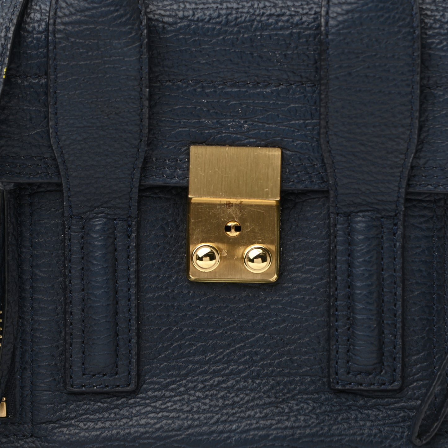 Textured Calfskin Mini Pashli Satchel Ink